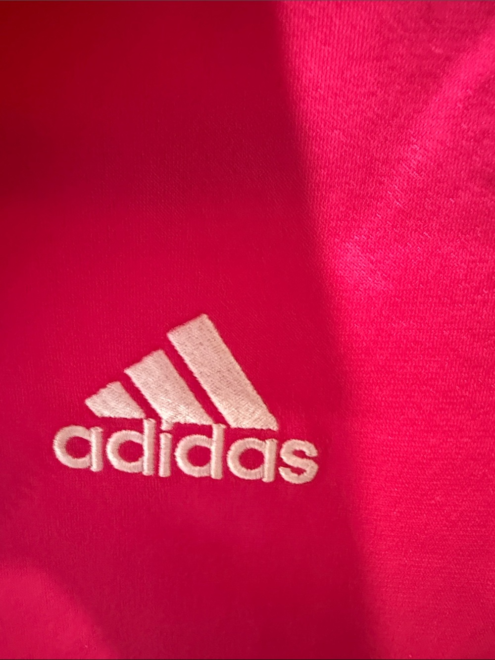 adidas Bright Pink Track Jacket with White Stripes - Picture 3 of 9